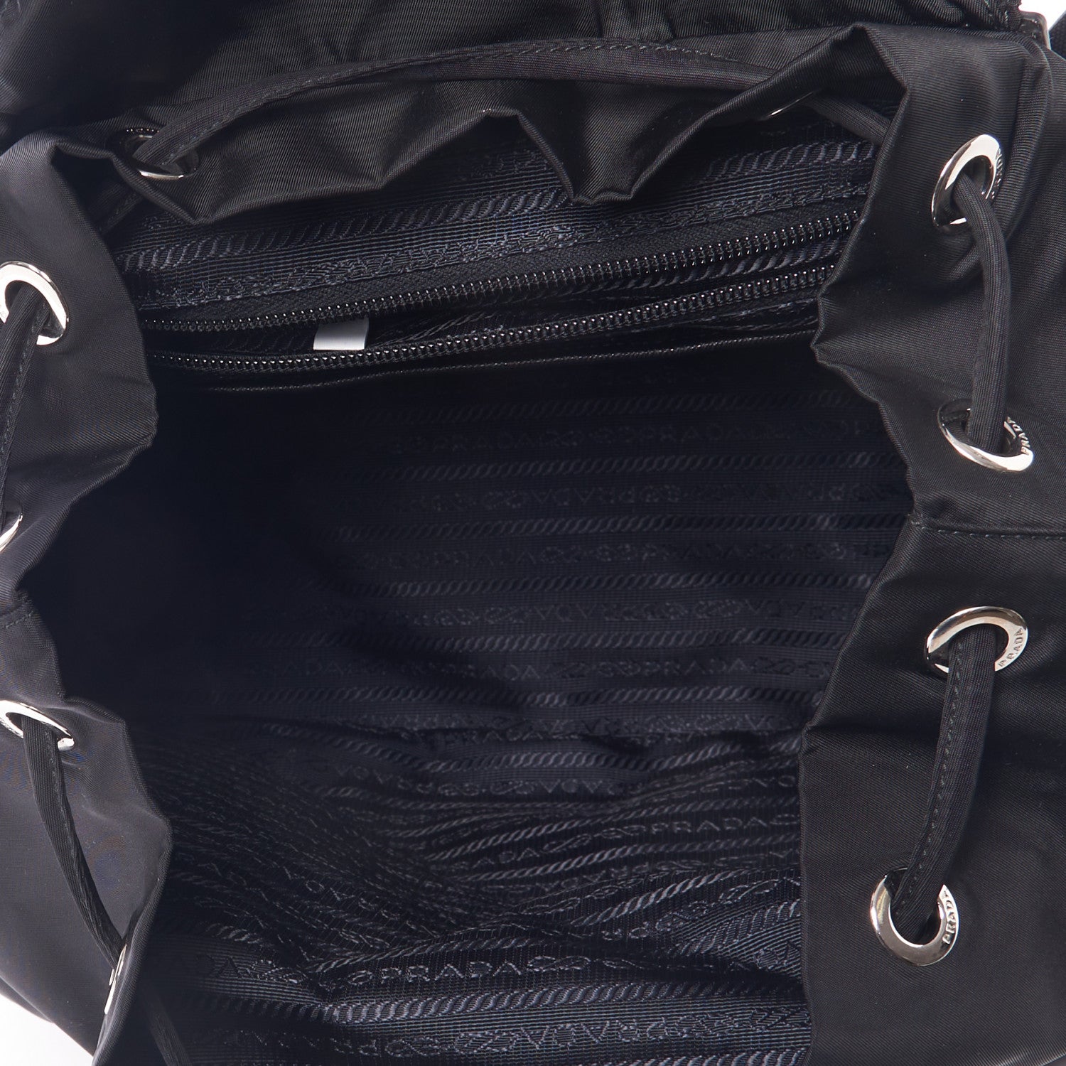 Prada Nylon Vela Medium Backpack Black 7 of 8