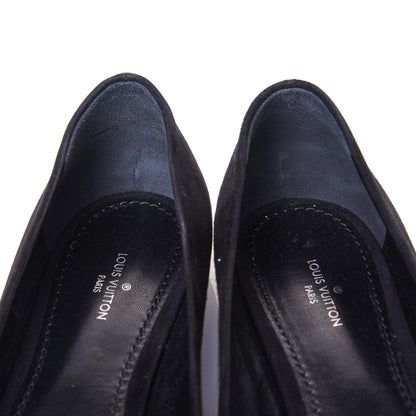 Louis Vuitton Suede Madeleine Flat 38.5 Black 10 of 14
