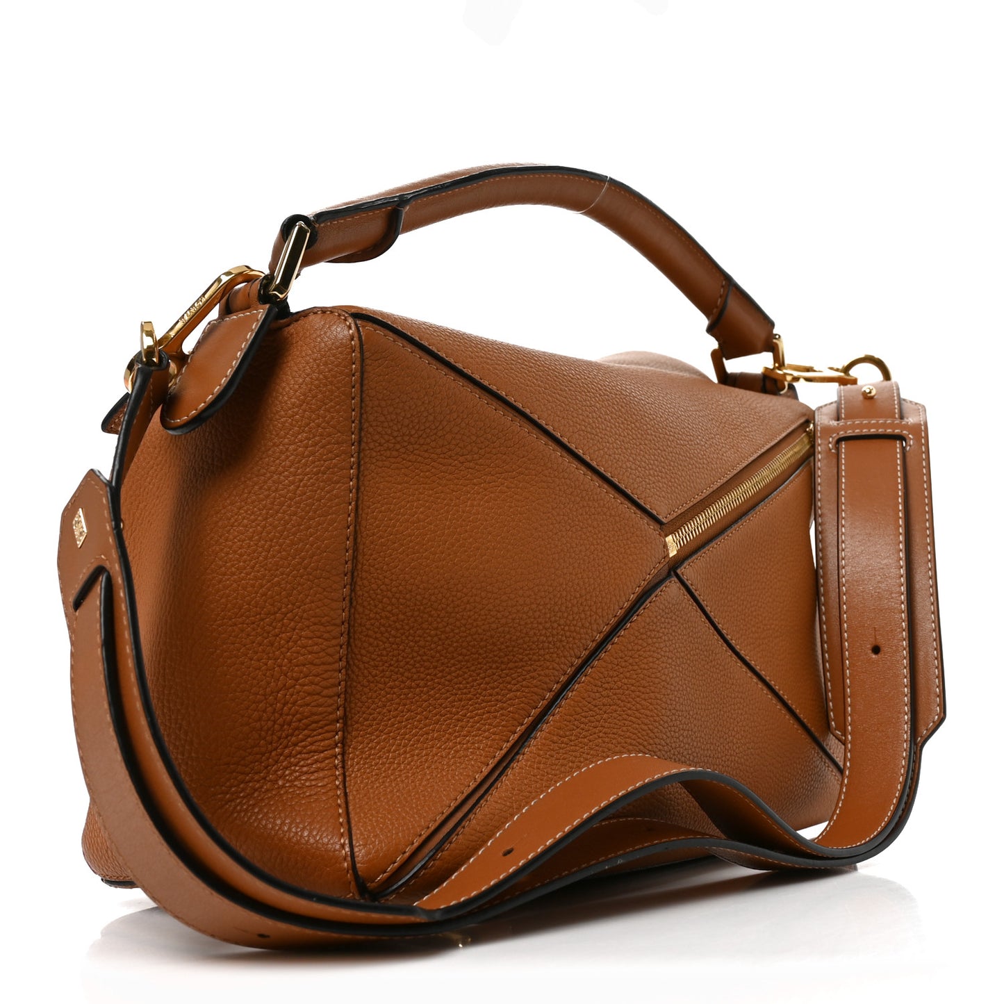 Calfskin Medium Puzzle Bag Tan