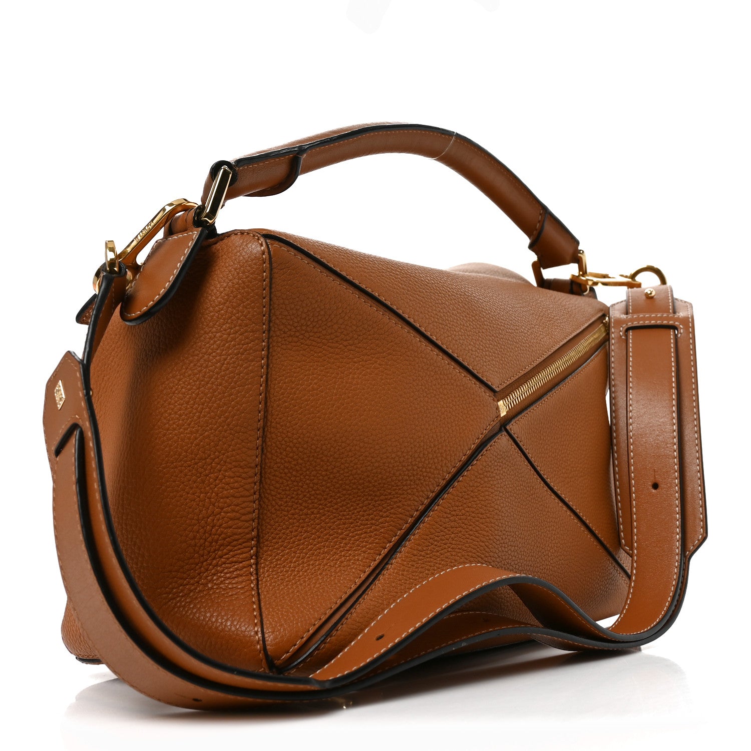 Loewe Calfskin Medium Puzzle Bag Tan 3 of 10