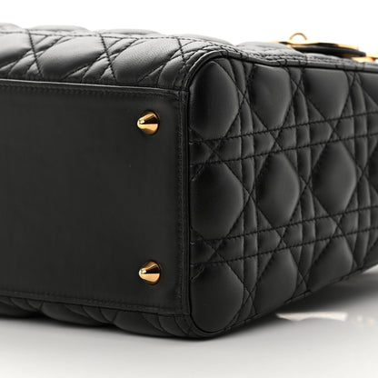 Christian Dior Lambskin Cannage Medium Lady Dior Black 10 of 13