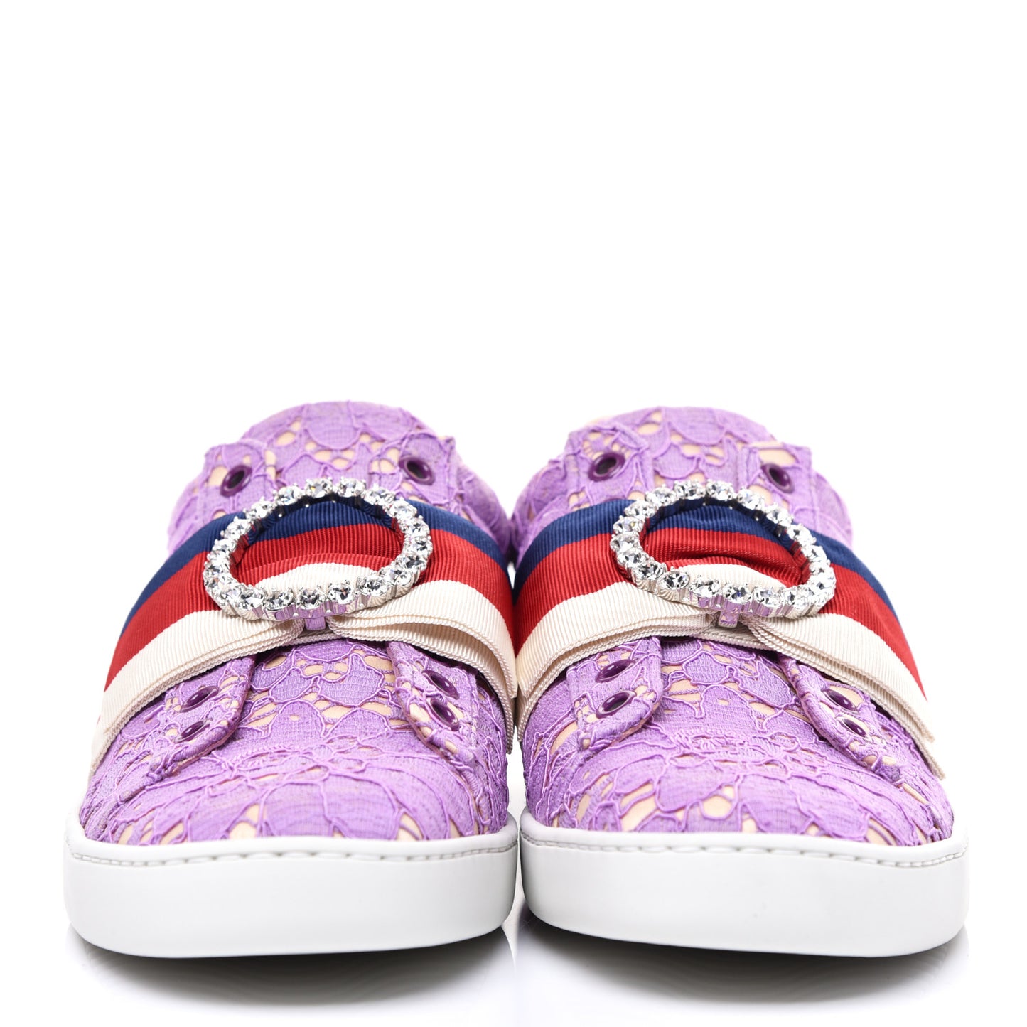 Lace Crystal Sylvie Web Flower Leaf Womens Ace Sneakers 36.5 Wisteria Perfect Pink