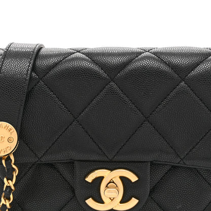 Chanel Caviar Quilted Mini Twist Your Buttons Flap Black 8 of 10