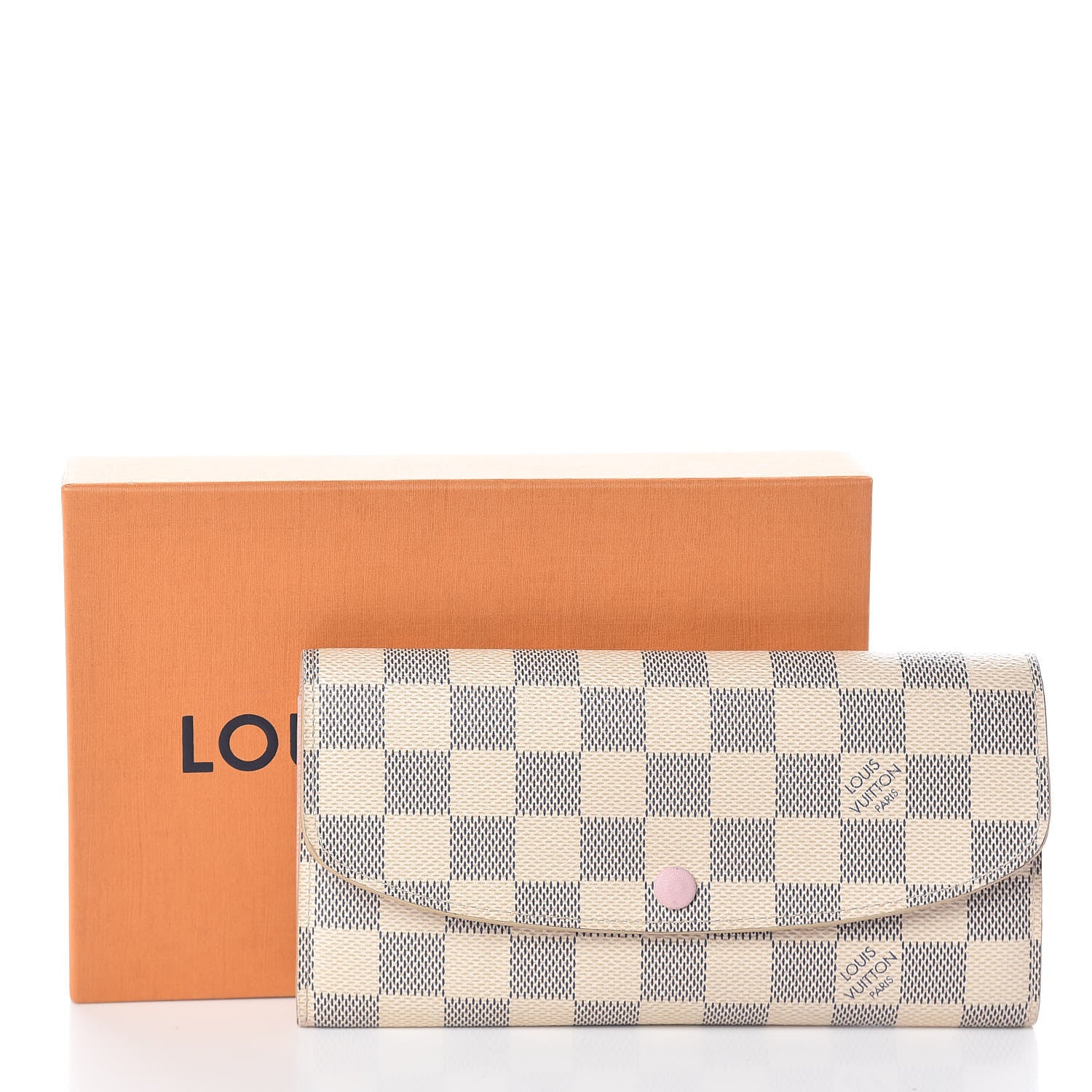 Louis Vuitton Damier Azur Emilie Wallet Rose Ballerine 7 of 7