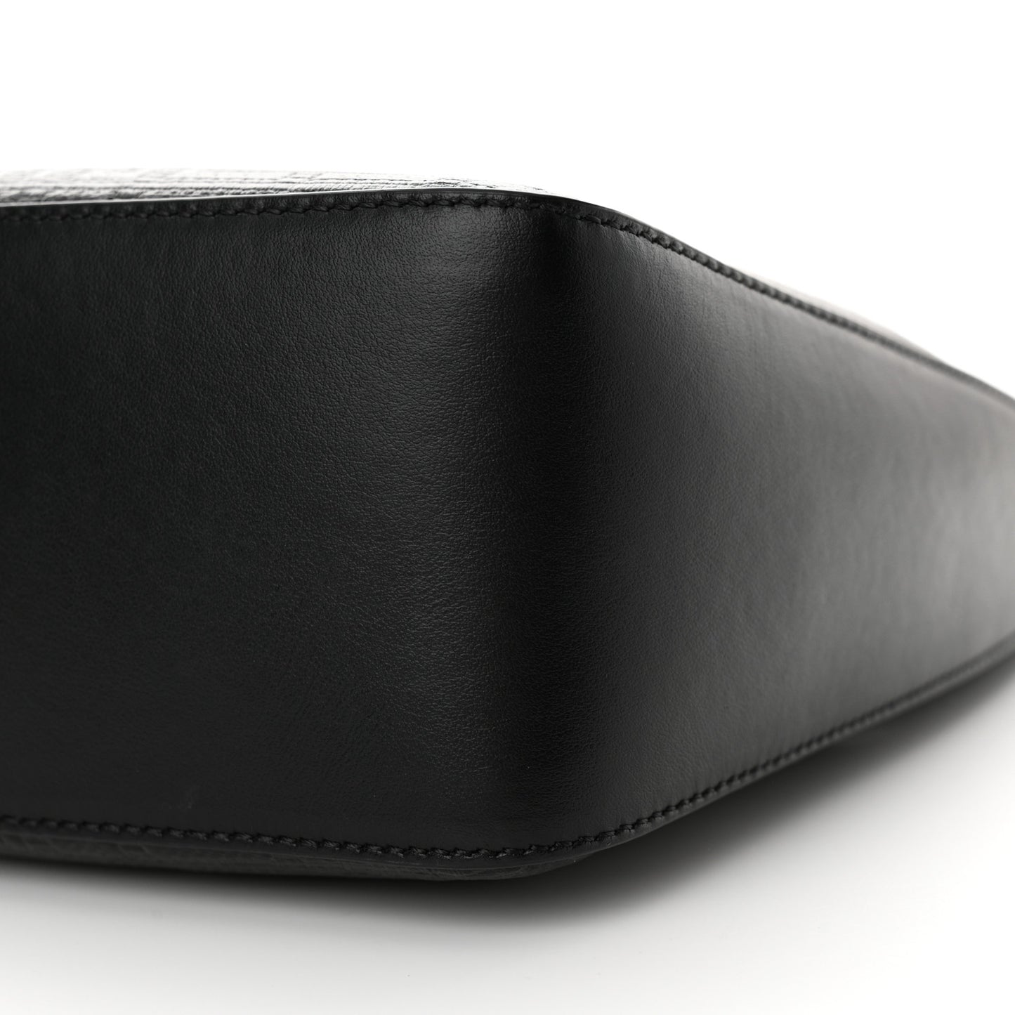 Coated Canvas Logo 4G Embossed Small Moon Cut Out Shoulder Bag Black