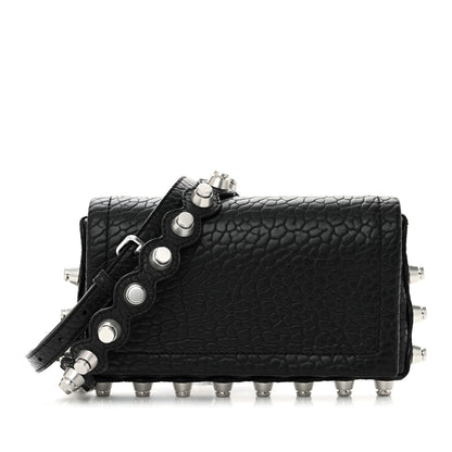Alexander Wang Pebbled Lambskin Studded Roz Shoulder Bag Black 7 of 9