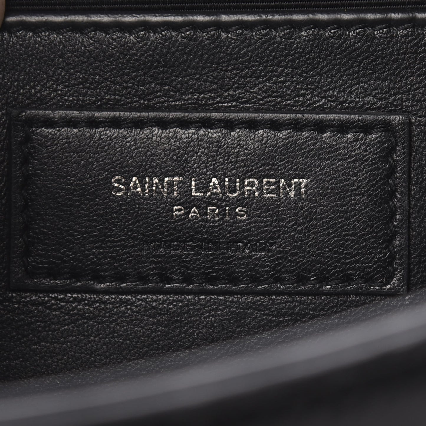 Crackled Patent Medium Monogram Kate Satchel Black