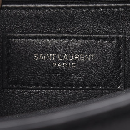 Saint Laurent Crackled Patent Medium Monogram Kate Satchel Black 8 of 8