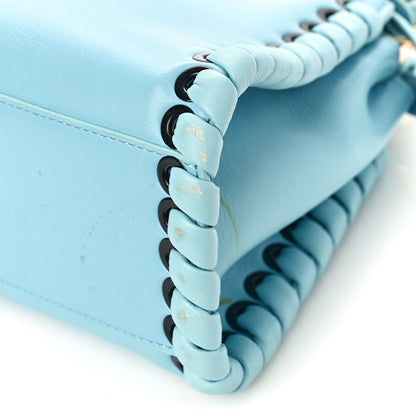 Fendi Nappa Lace Up Mini Peekaboo Iconic Satchel Turchese 9 of 10