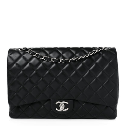 Chanel Lambskin Quilted Maxi Double Flap Black 1 of 9