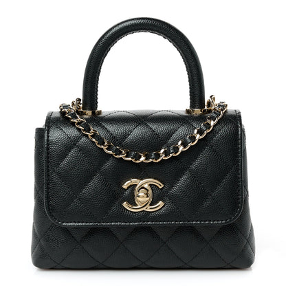 Chanel Iridescent Caviar Quilted Extra Mini Coco Handle Flap Black 1 of 4