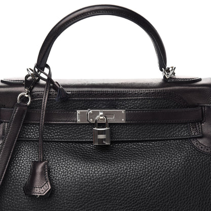 Hermes Taurillon Clemence Swift Ghillies Kelly 32 Black 13 of 14