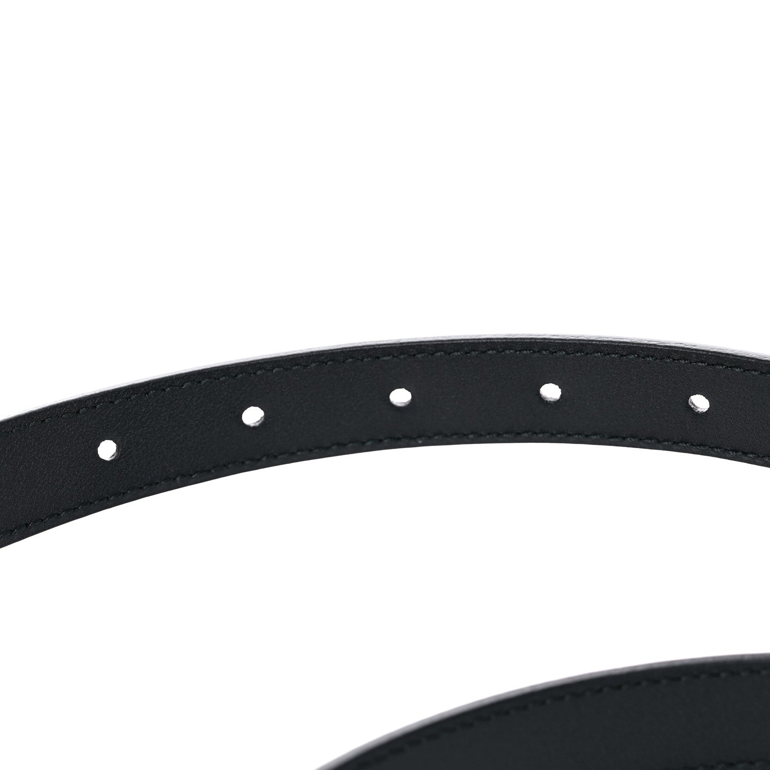 Gucci Moon Calfskin Pearl Double G 20mm Belt 80 32 Black Cream 4 of 6