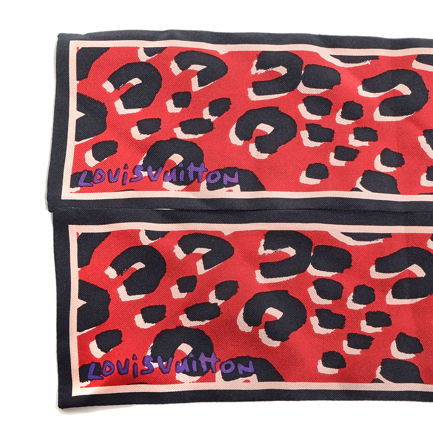 Silk Leopard Bandeau Rouge