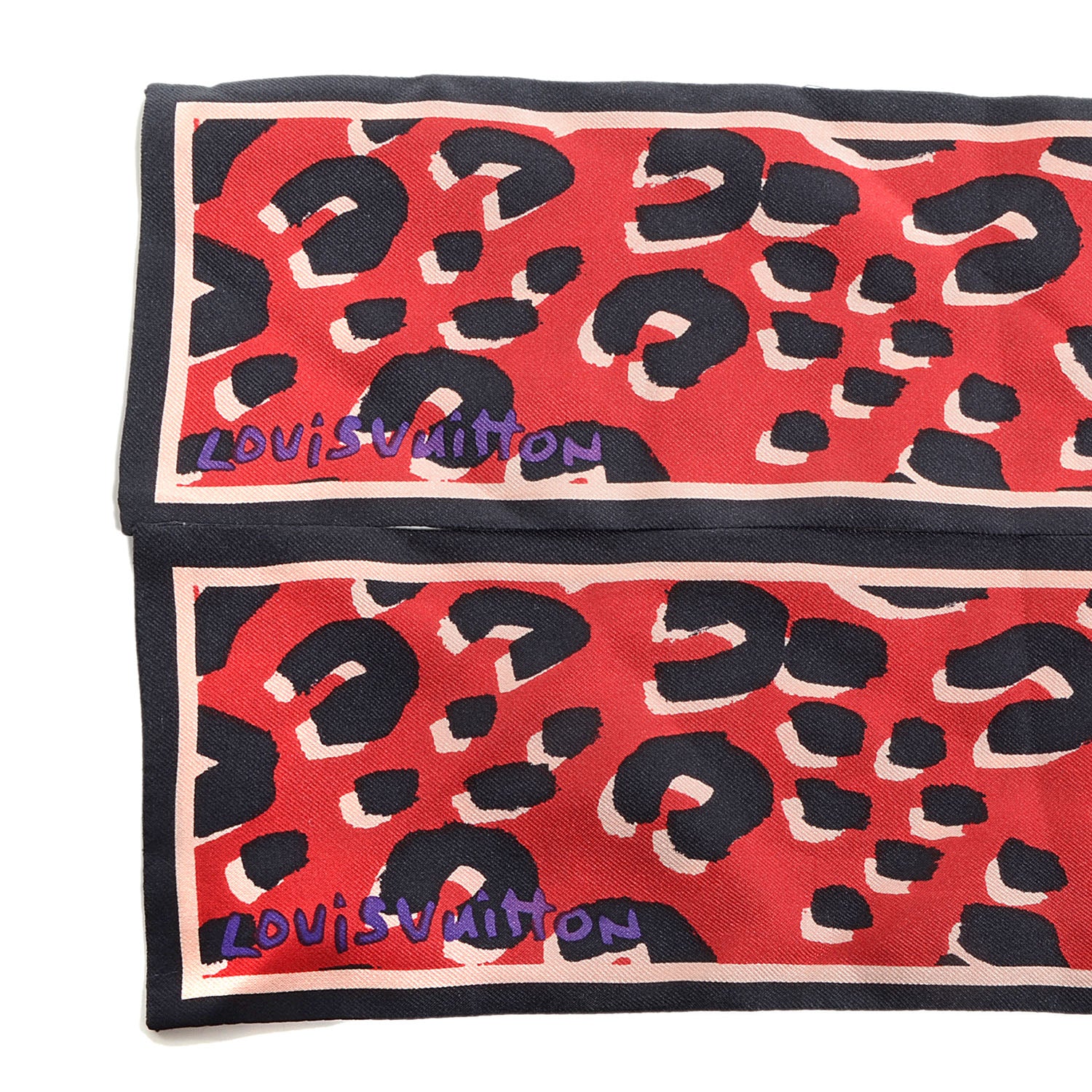Louis Vuitton Silk Leopard Bandeau Rouge 5 of 5