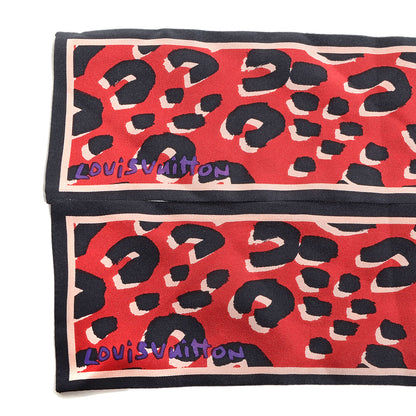 Louis Vuitton Silk Leopard Bandeau Rouge 5 of 5