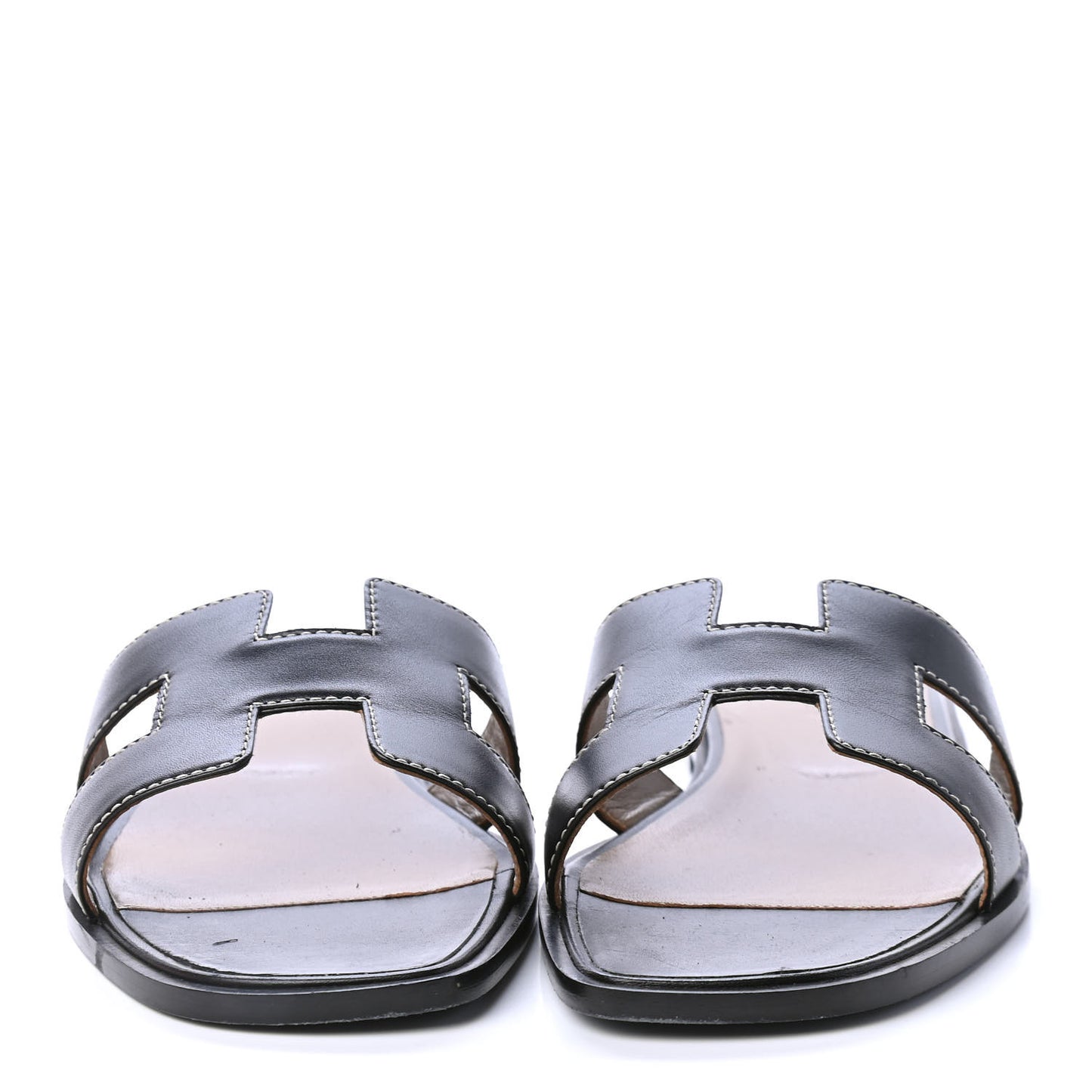 Box Calfskin Oran Sandals 38.5 Black