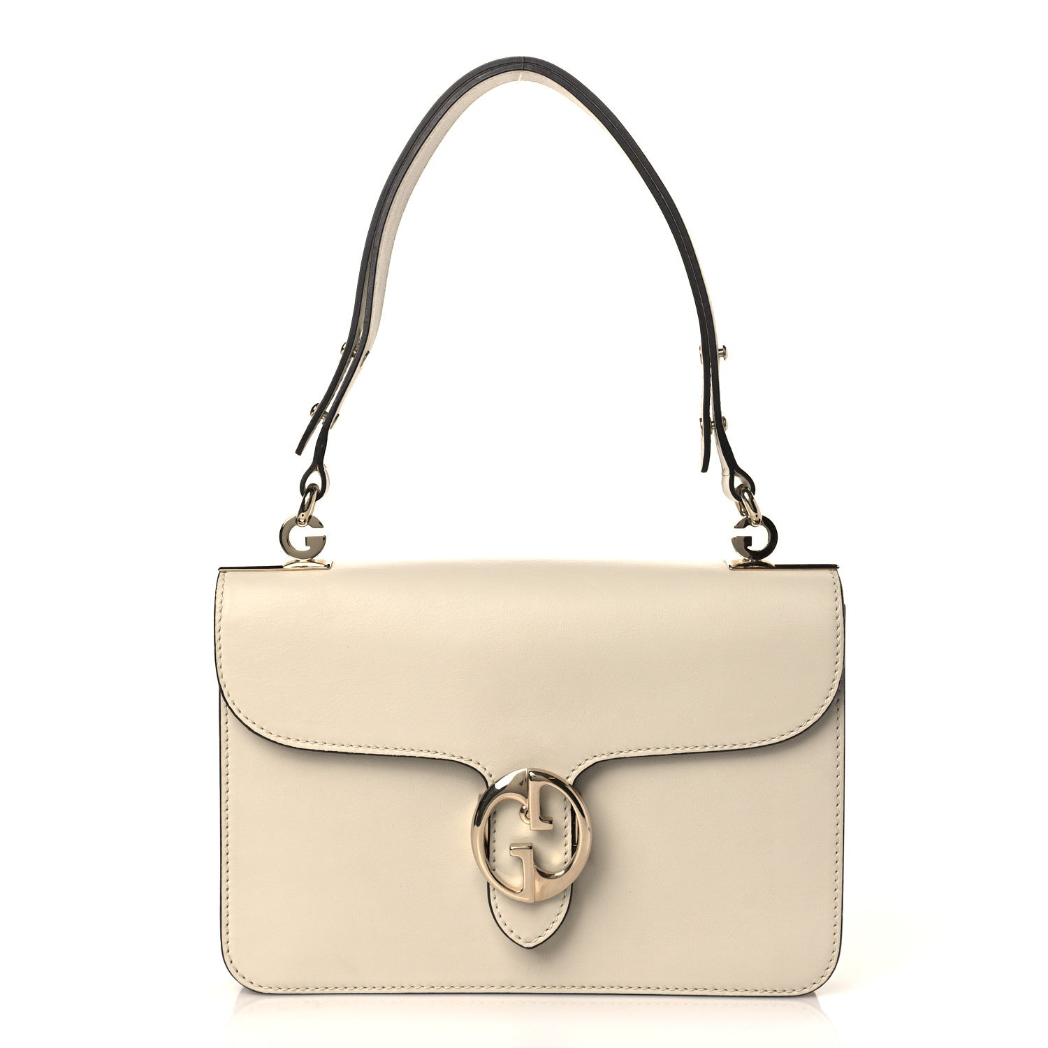 Gucci Calfskin Medium 1973 Shoulder Flap Bag Ivory 1 of 8