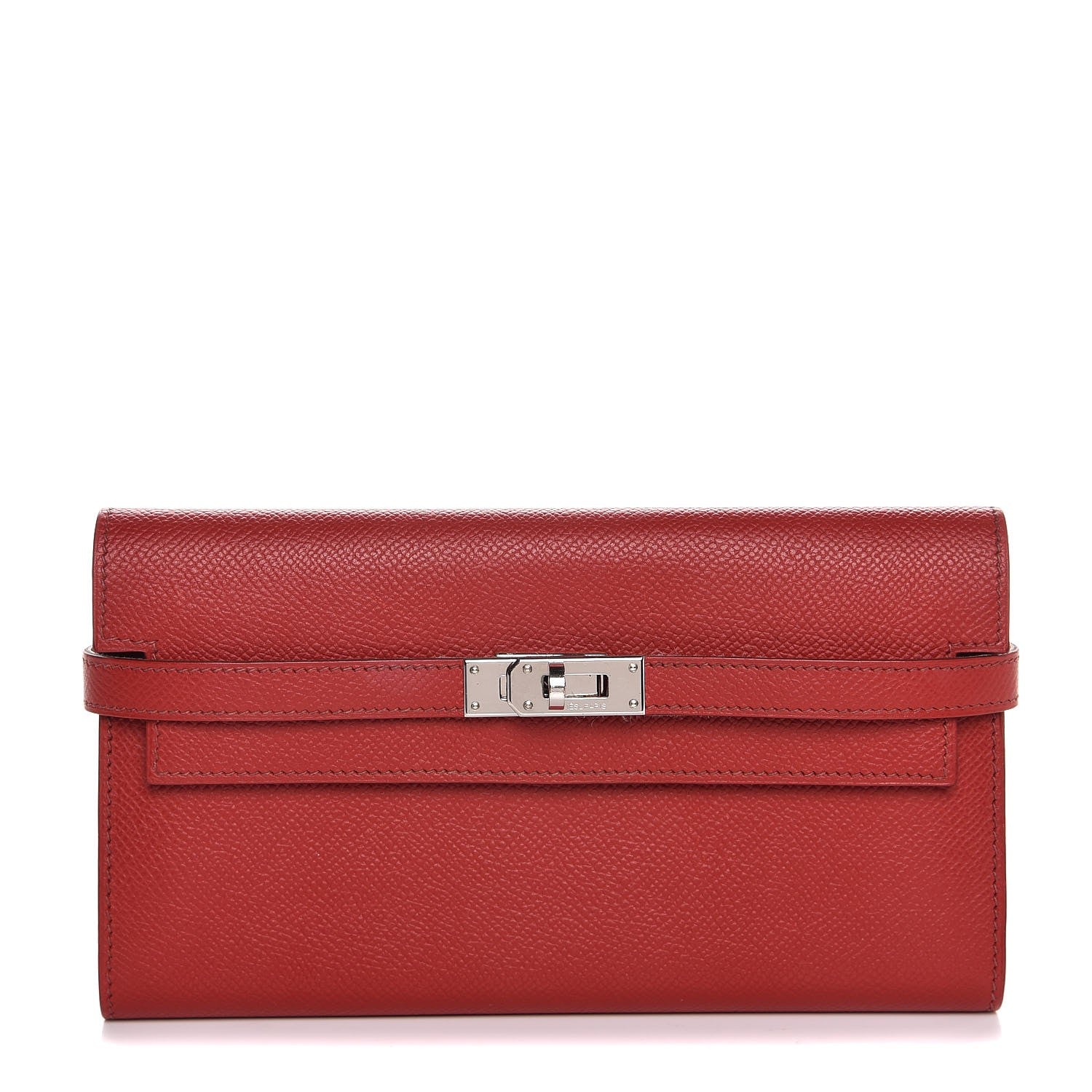 Hermes Epsom Kelly Longue Wallet Rouge Garance 1 of 11