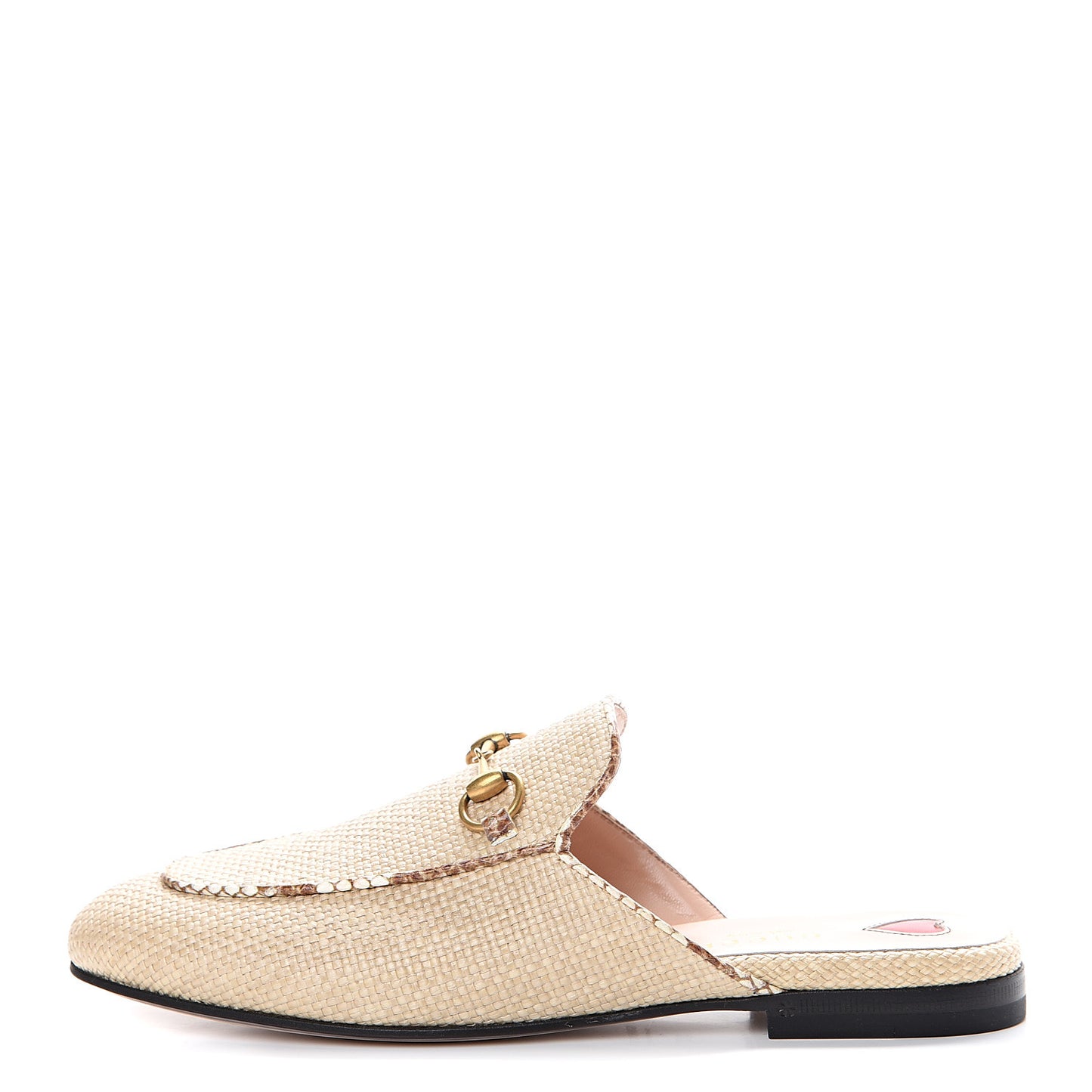 Straw Elaphe Womens Princetown Slippers 37 Natural Cream Brown