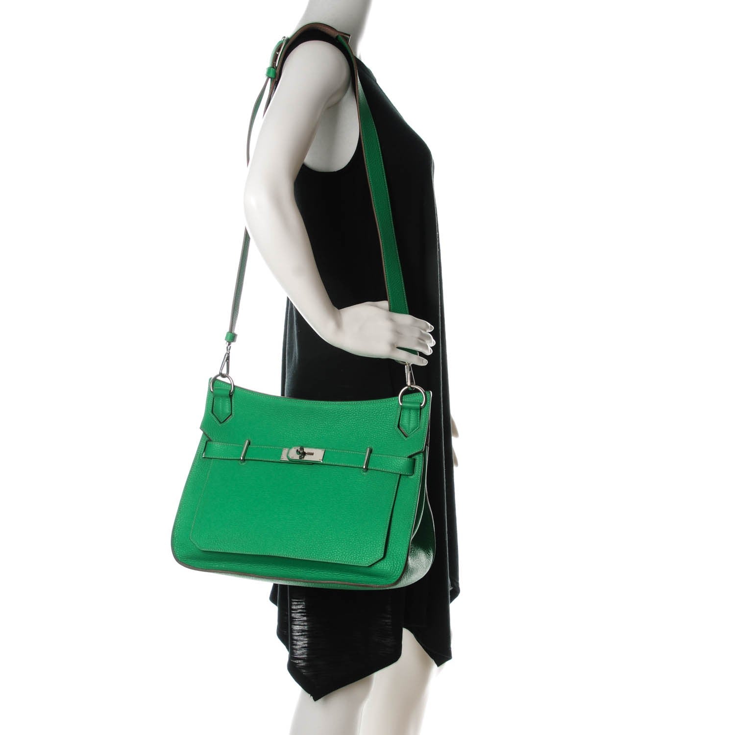 Hermes Taurillon Clemence Eclat Jypsiere 34 Menthe Etoupe 2 of 13