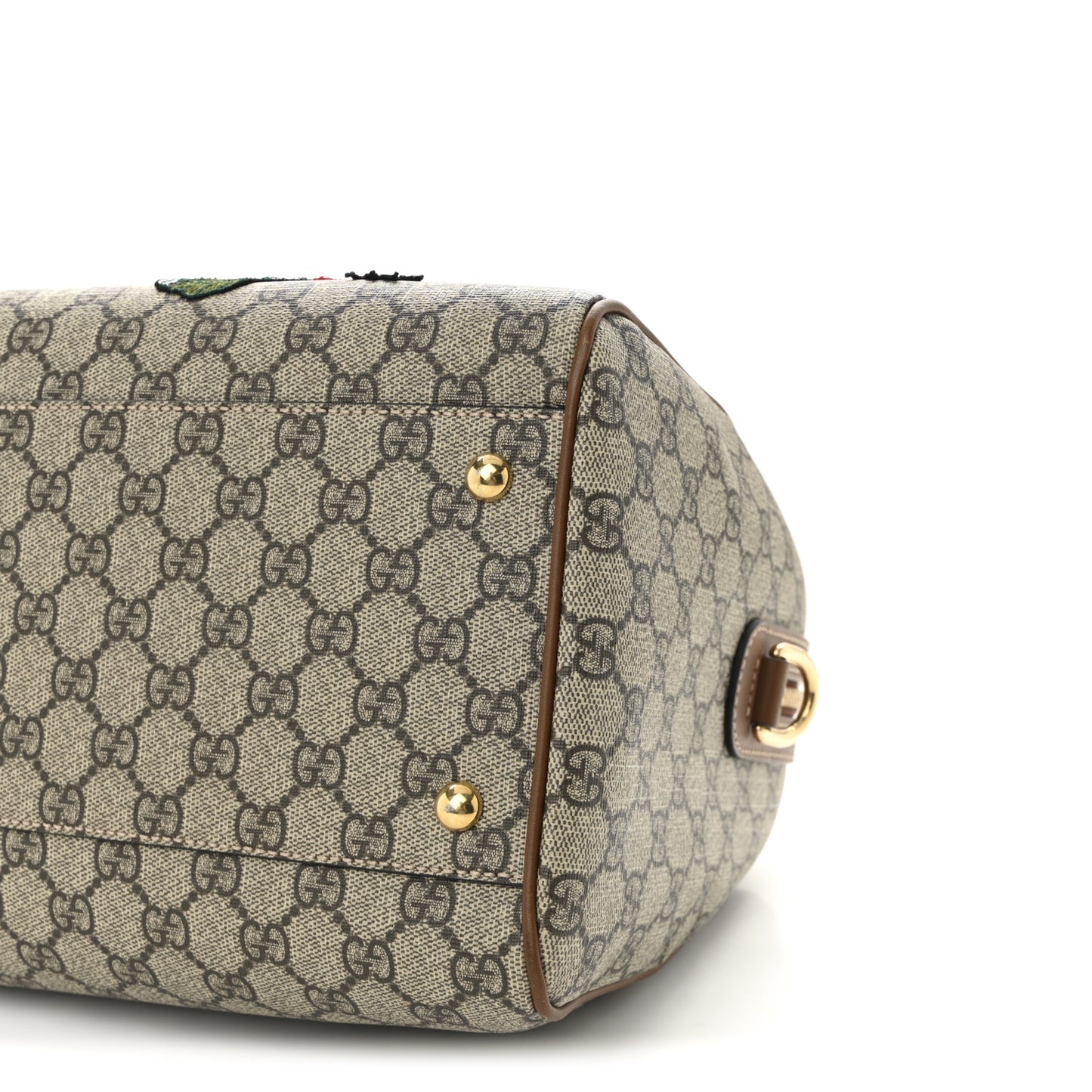 GG Supreme Monogram Bee Embroidered Medium Boston Beige Tuscany