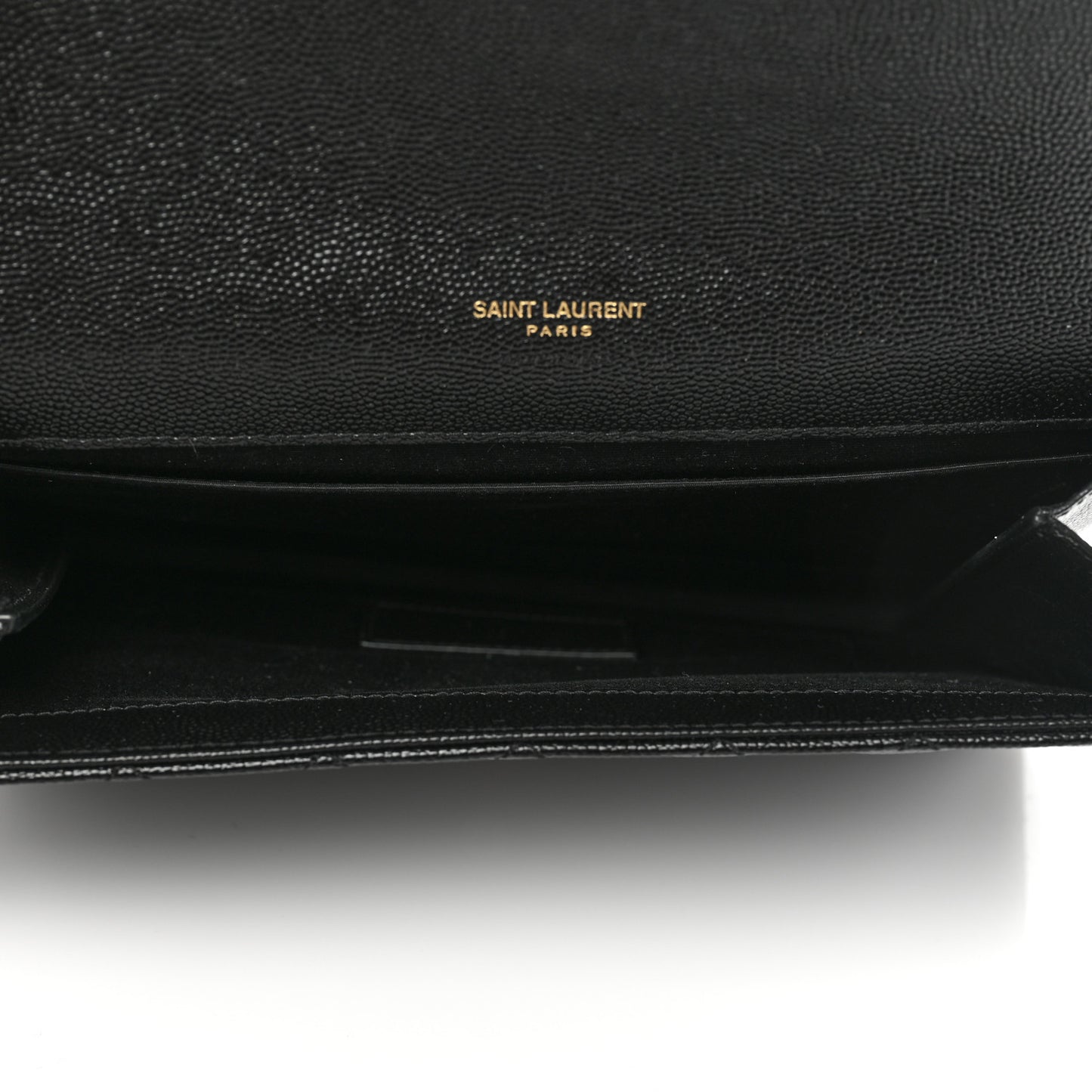 Grain De Poudre Textured Mixed Matelasse Triquilt Monogram Clutch Black