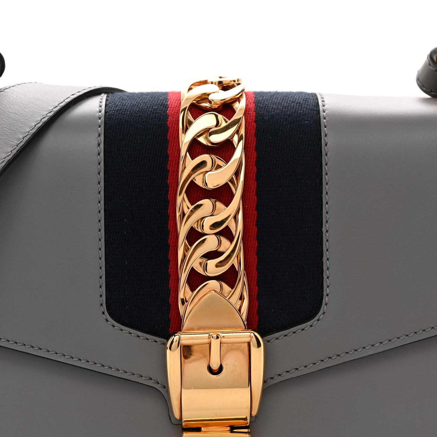 Calfskin Small Sylvie Shoulder Bag Deep Grey
