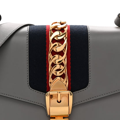 Gucci Calfskin Small Sylvie Shoulder Bag Deep Grey 8 of 14