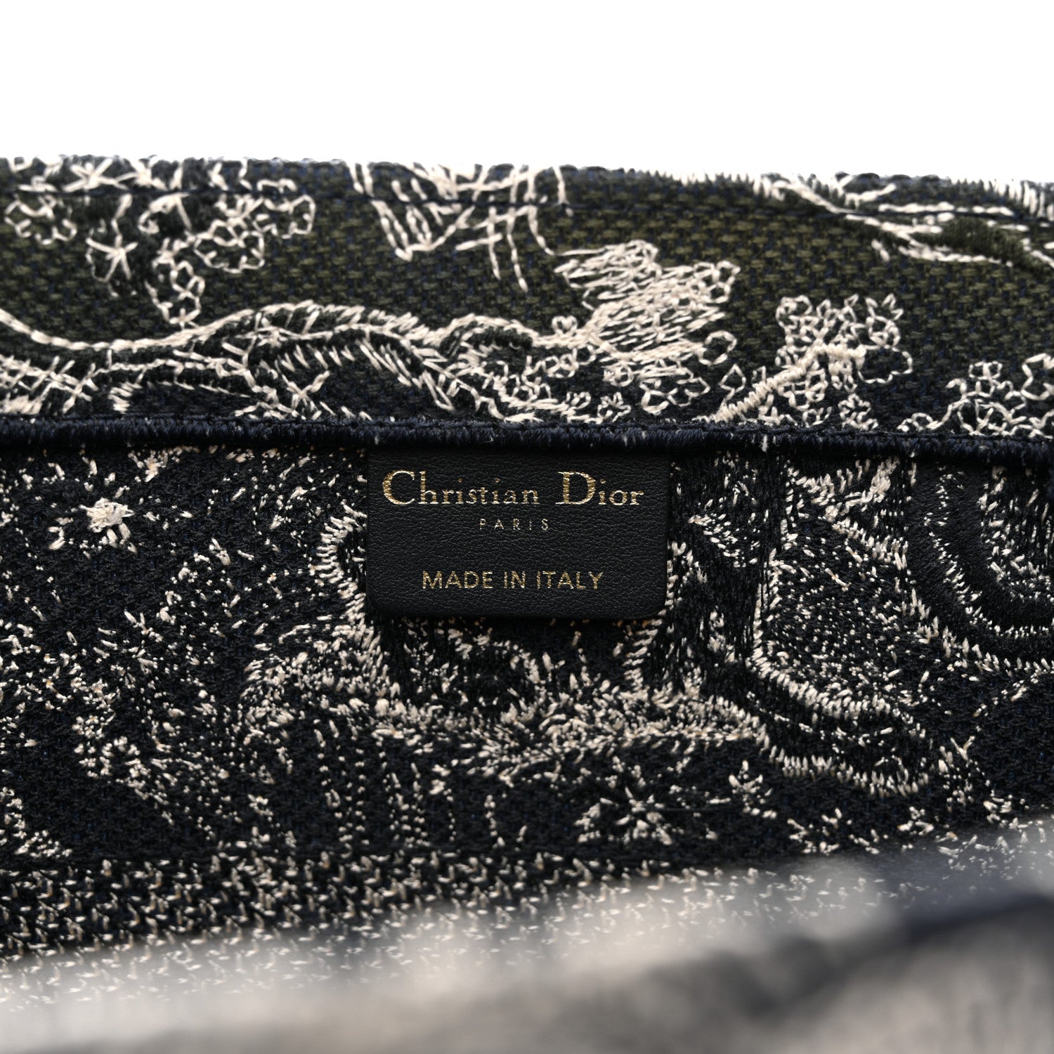Christian Dior Canvas Embroidered Medium Toile De Jouy Reverse