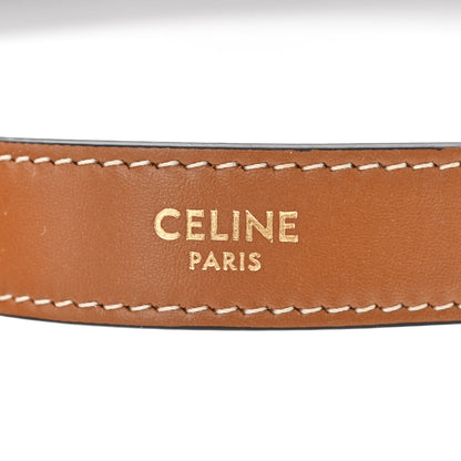 Celine Canvas Calfskin Ava Triomphe Shoulder Bag Blue 6 of 11