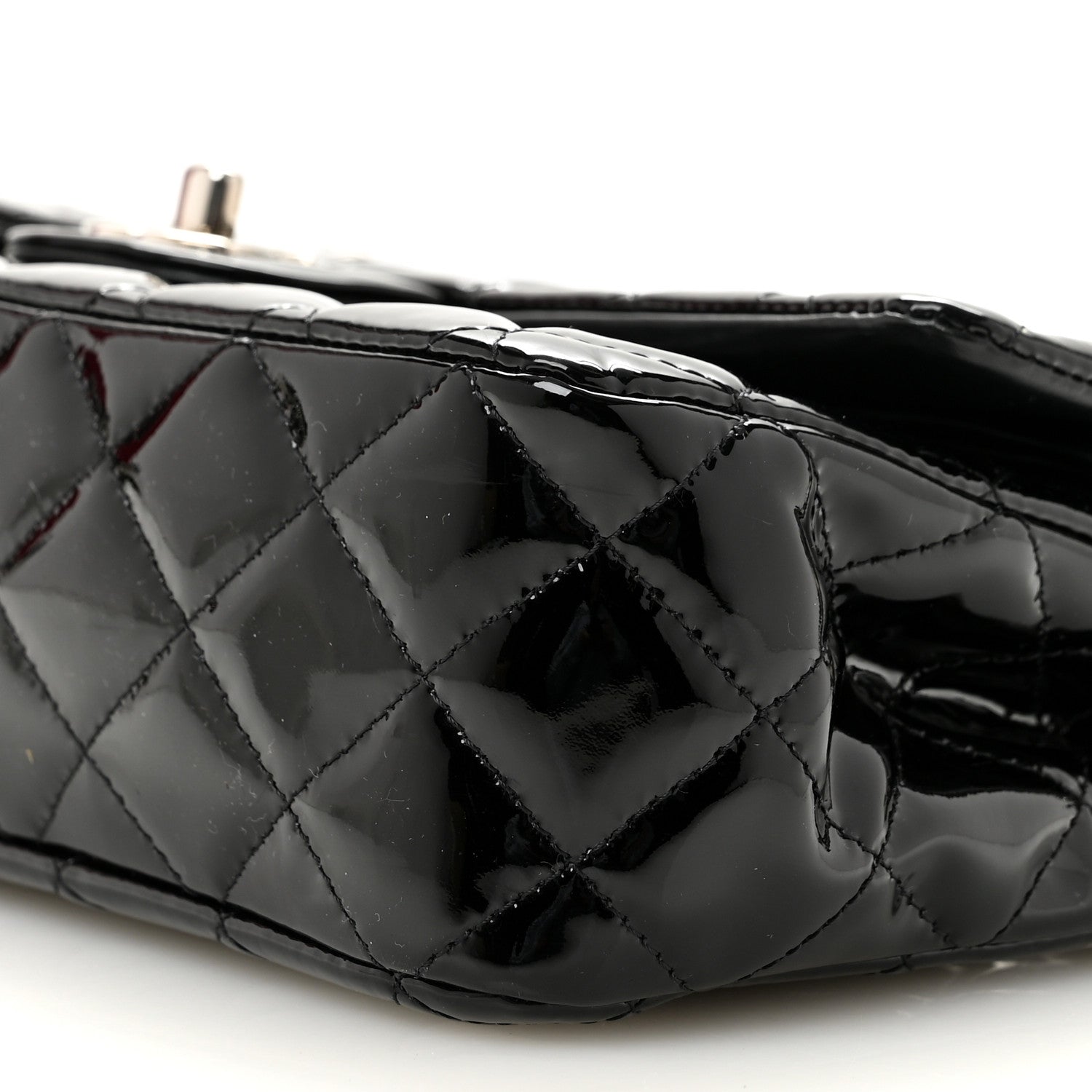 Chanel Patent Quilted Medium Double Flap Black 10 of 10