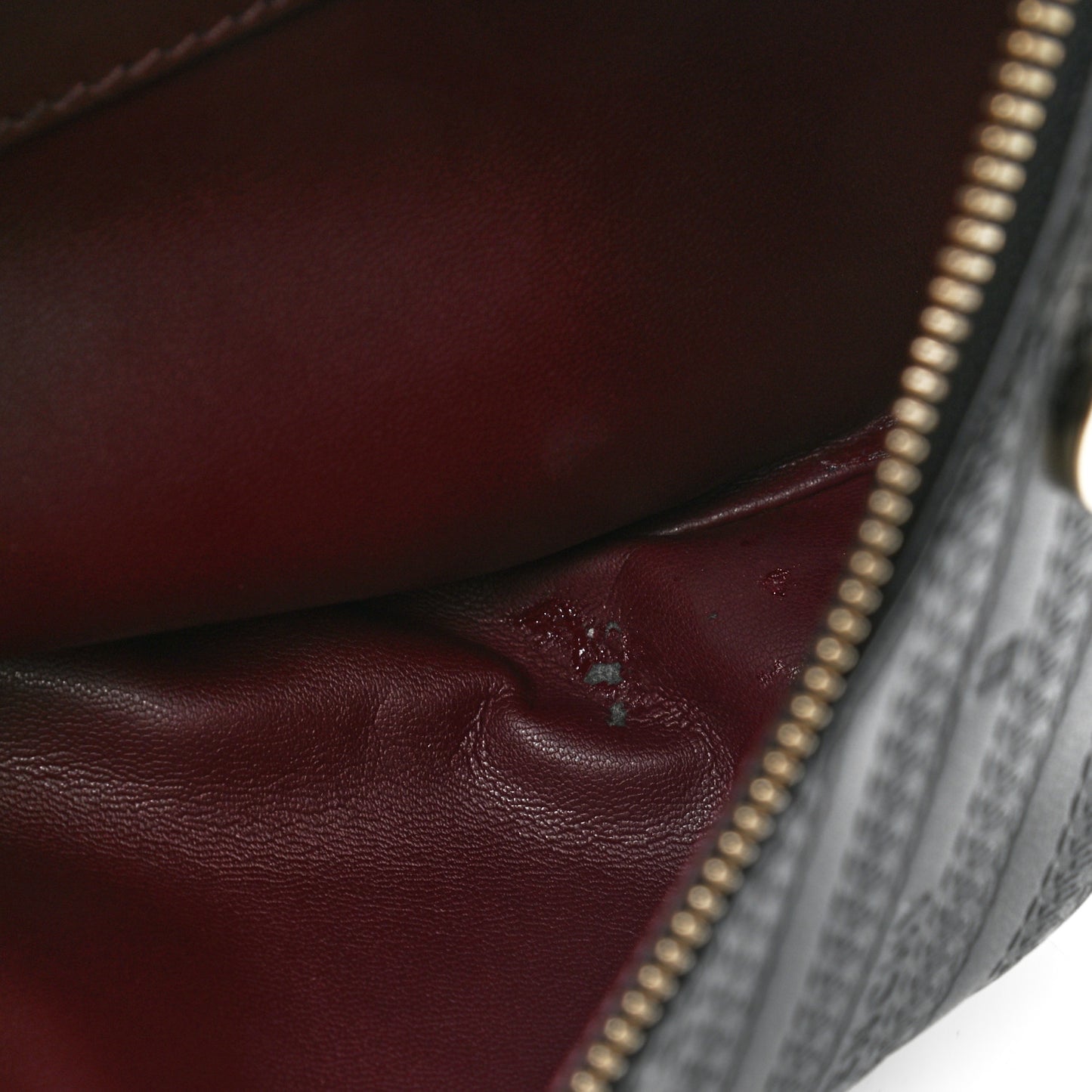 Calfskin Chain Embossed Bond Belt Bag Black