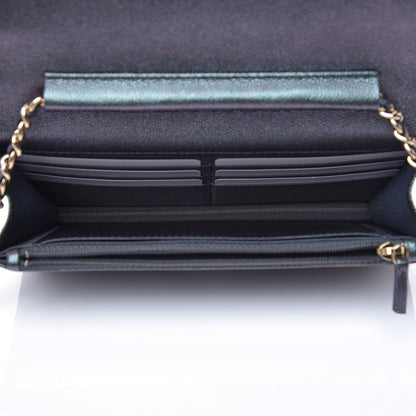 Chanel Iridescent Caviar Quilted Wallet On Chain WOC Black 5 of 12