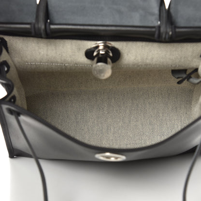 Hermes Toile H Berline Vache Hunter Herbag Zip PM 31 Black Ecru 6 of 11