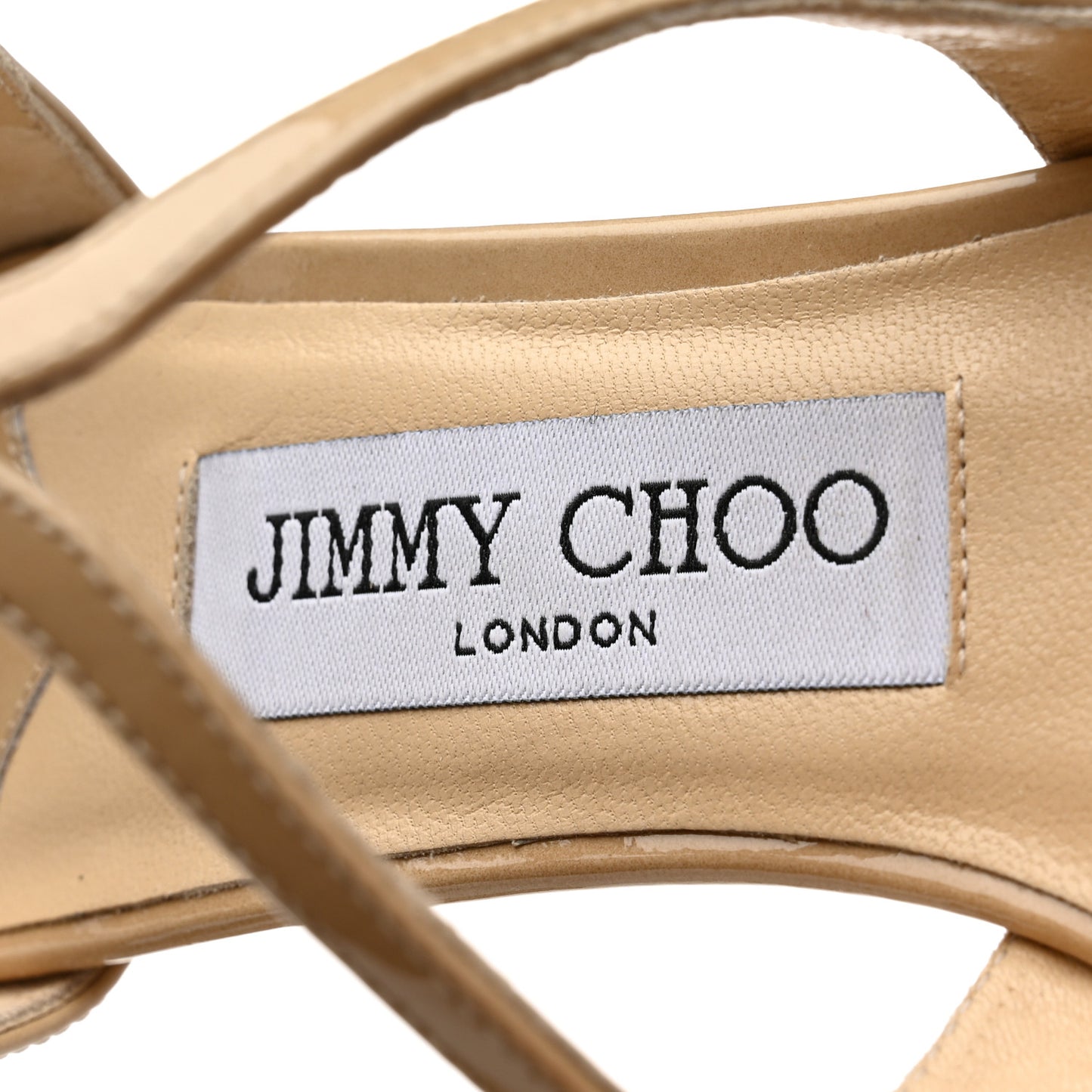 Patent Calfskin Lang Sandals 35 Nude