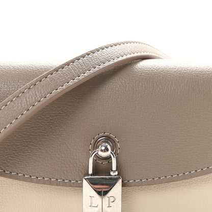 Loro Piana Grained Calfskin Extra Pochette Snowflakes Dove Antique Silver 7 of 9