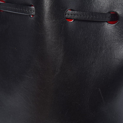 Mansur Gavriel Vegetable Tanned Calfskin Mini Bucket Bag Black Flamma 13 of 16