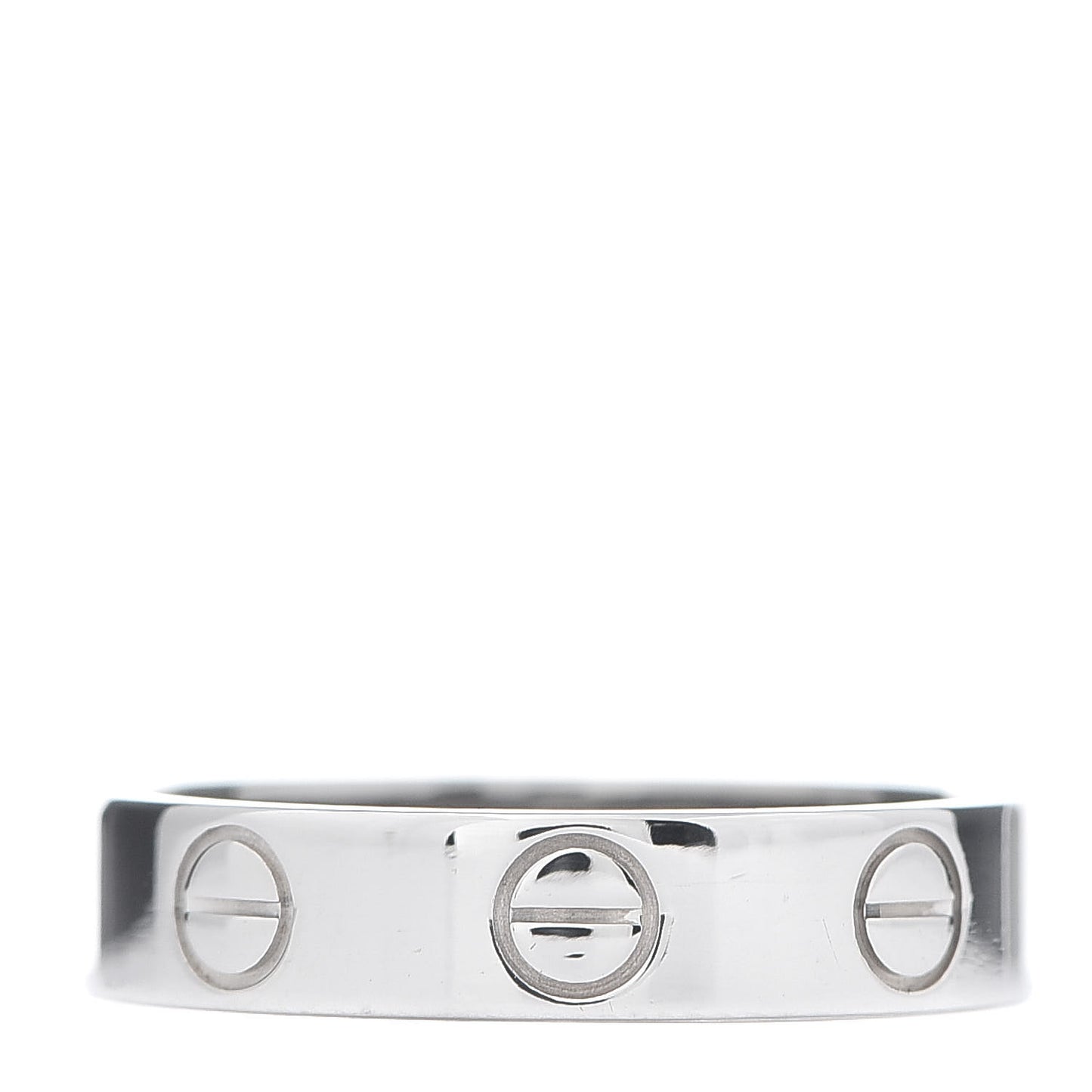 18K White Gold 3.5mm LOVE Wedding Band Ring 46 3.75