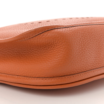 Hermes Taurillon Clemence Evelyne II PM Potiron 9 of 15