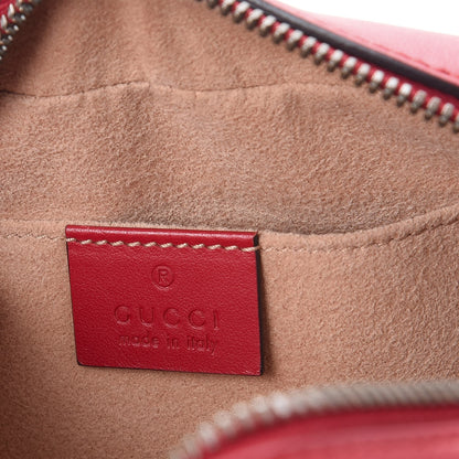 Gucci Calfskin Matelasse Small GG Marmont Chain Shoulder Bag Hibiscus Red 6 of 7