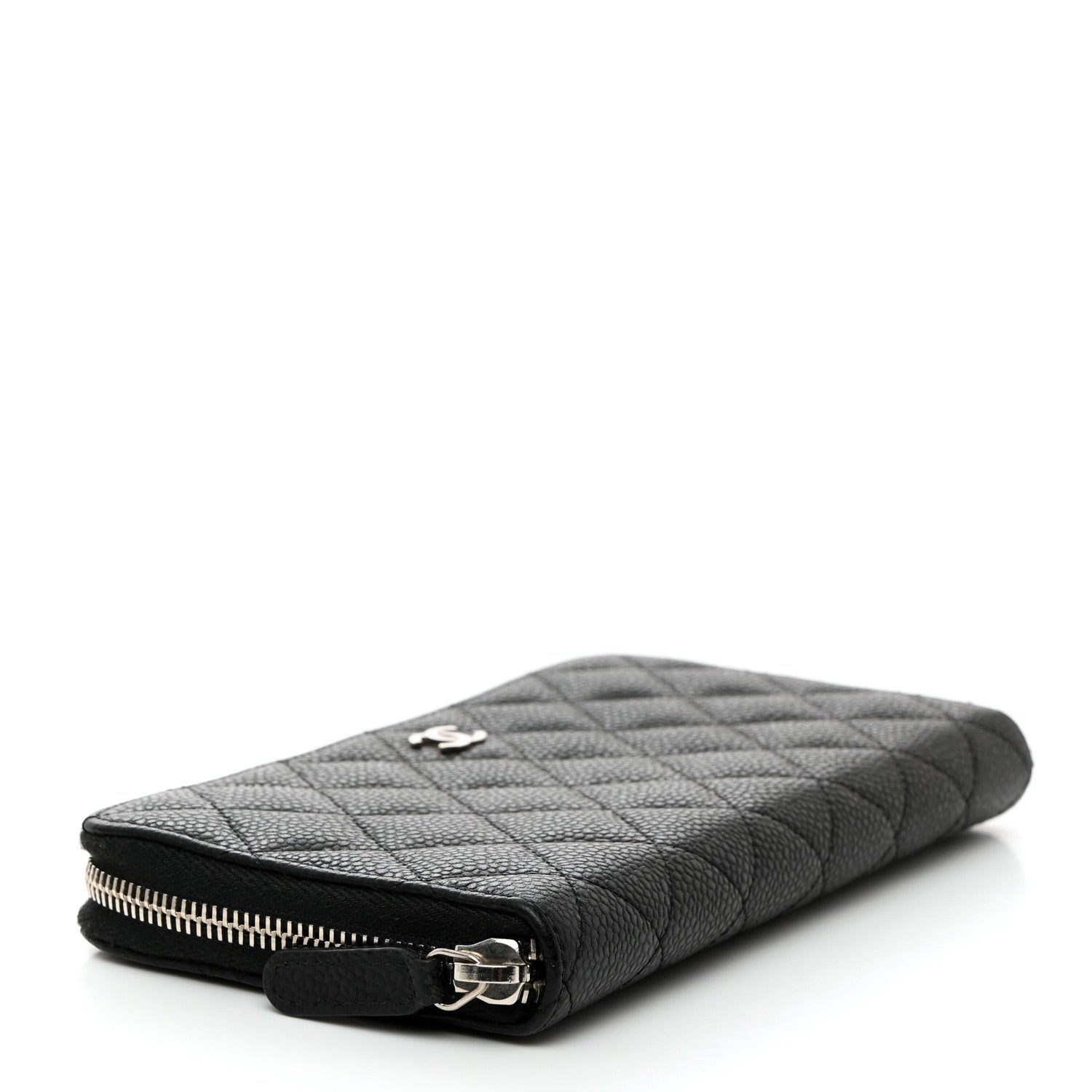 Chanel Caviar Quilted Large Gusset Zip Around Wallet Black 4 of 8