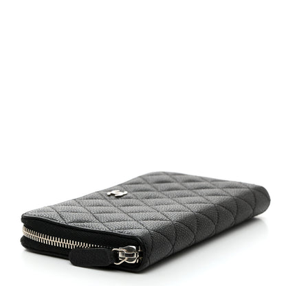 Chanel Caviar Quilted Large Gusset Zip Around Wallet Black 4 of 8