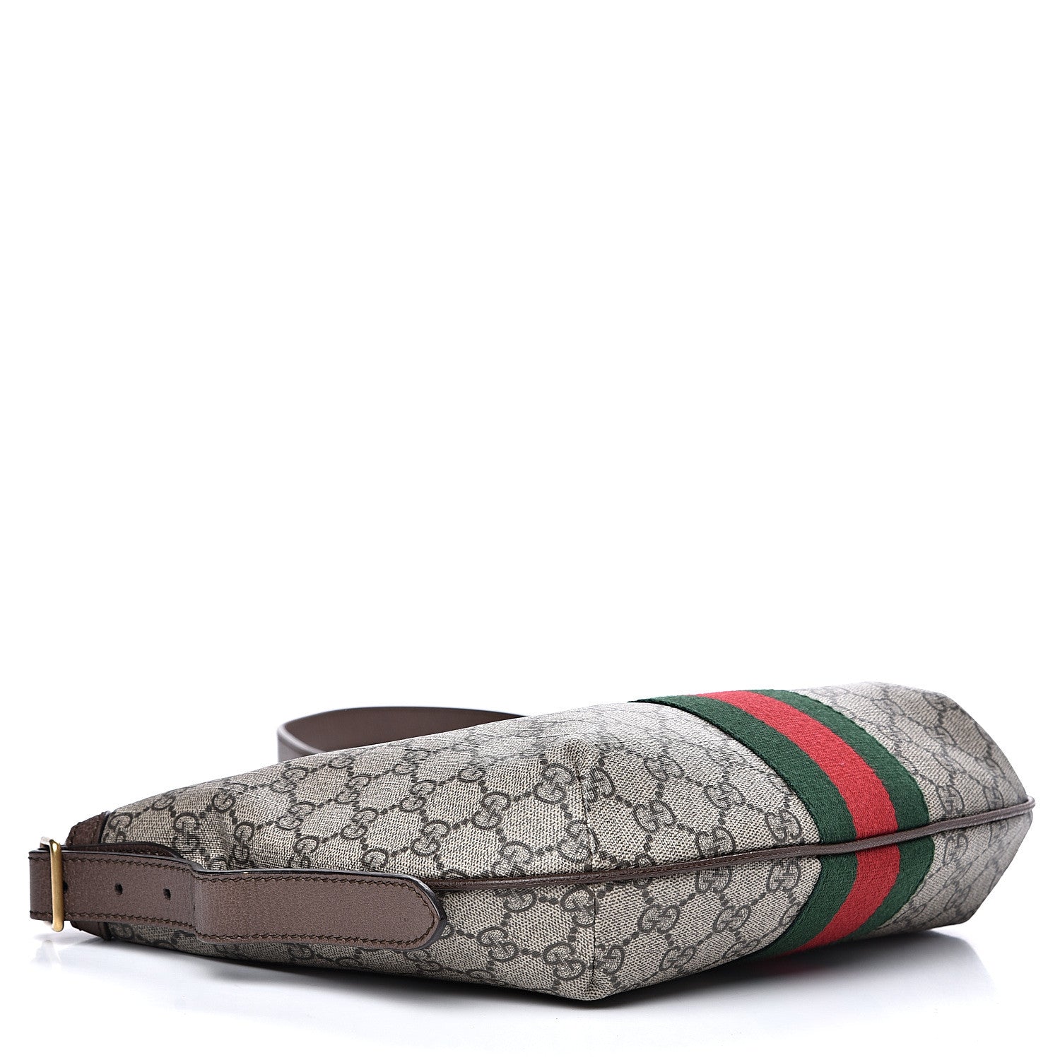 Gucci GG Supreme Monogram Web Small Ophidia Half Moon Hobo Brown 3 of 11