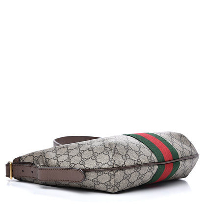 Gucci GG Supreme Monogram Web Small Ophidia Half Moon Hobo Brown 3 of 11
