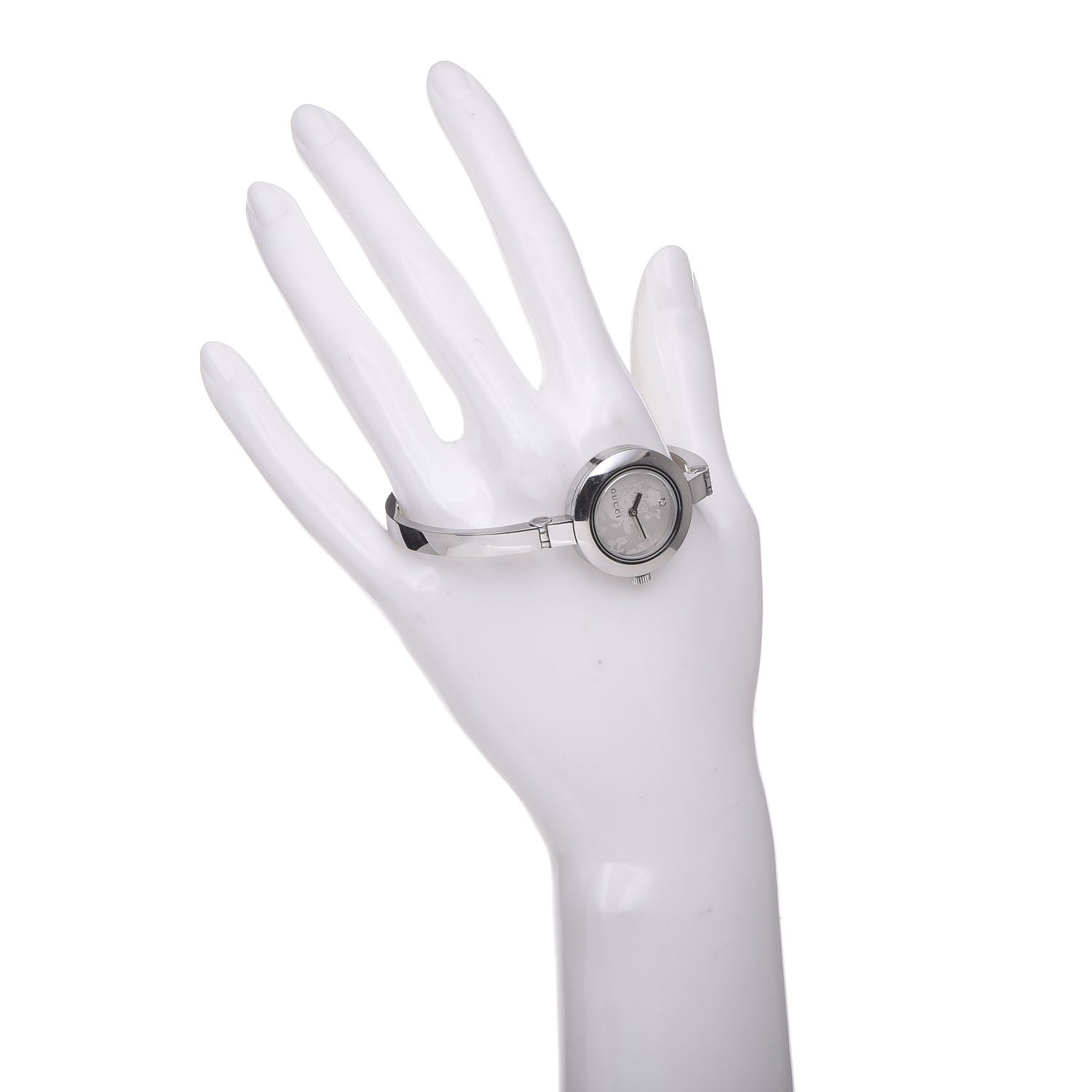 Gucci Stainless Steel Diamond 25mm 105 Series Floral Quartz Watch 2 of 7