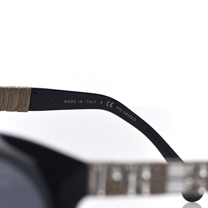 Chanel Crystal Baguette Polarized Cat Eye Sunglasses 5309-B Black 6 of 8