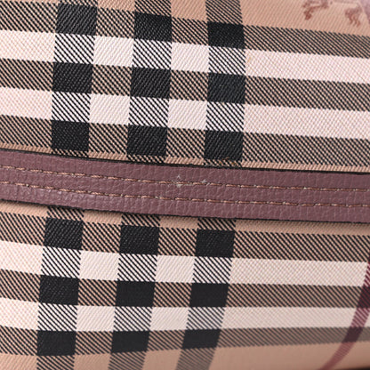 Burberry Grainy Calfskin Haymarket Check Medium Reversible Tote Dusty Pink 10 of 22