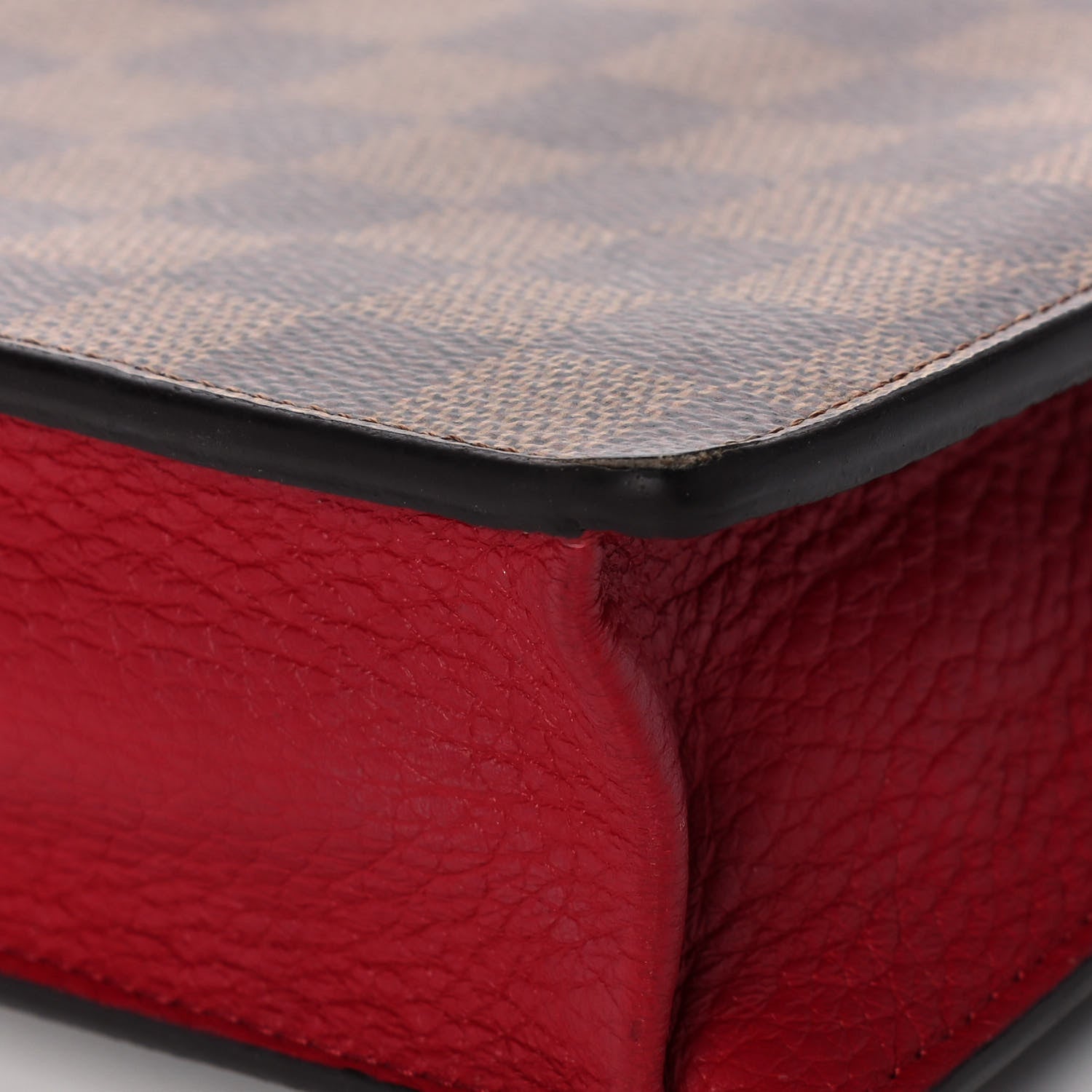 Louis Vuitton Damier Ebene Croisette Chain Wallet Scarlet 12 of 14