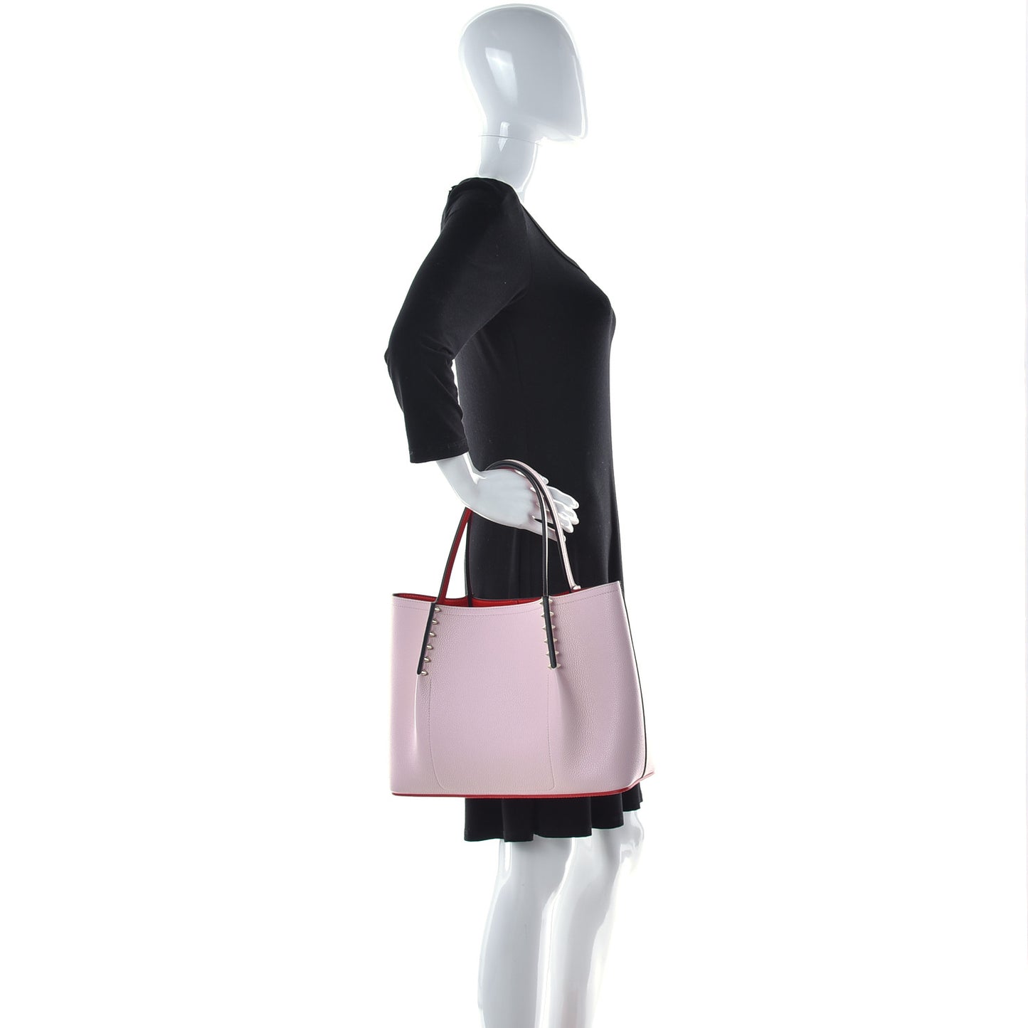 Calfskin Spiked Small Cabarock Shopper Tote Poupee